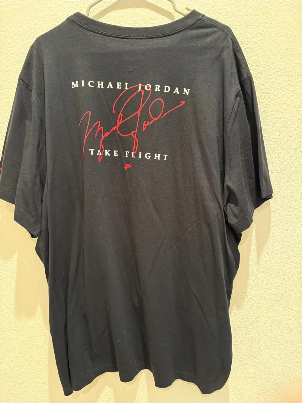 Jordan Black Tee with Red Flight Collection Logo